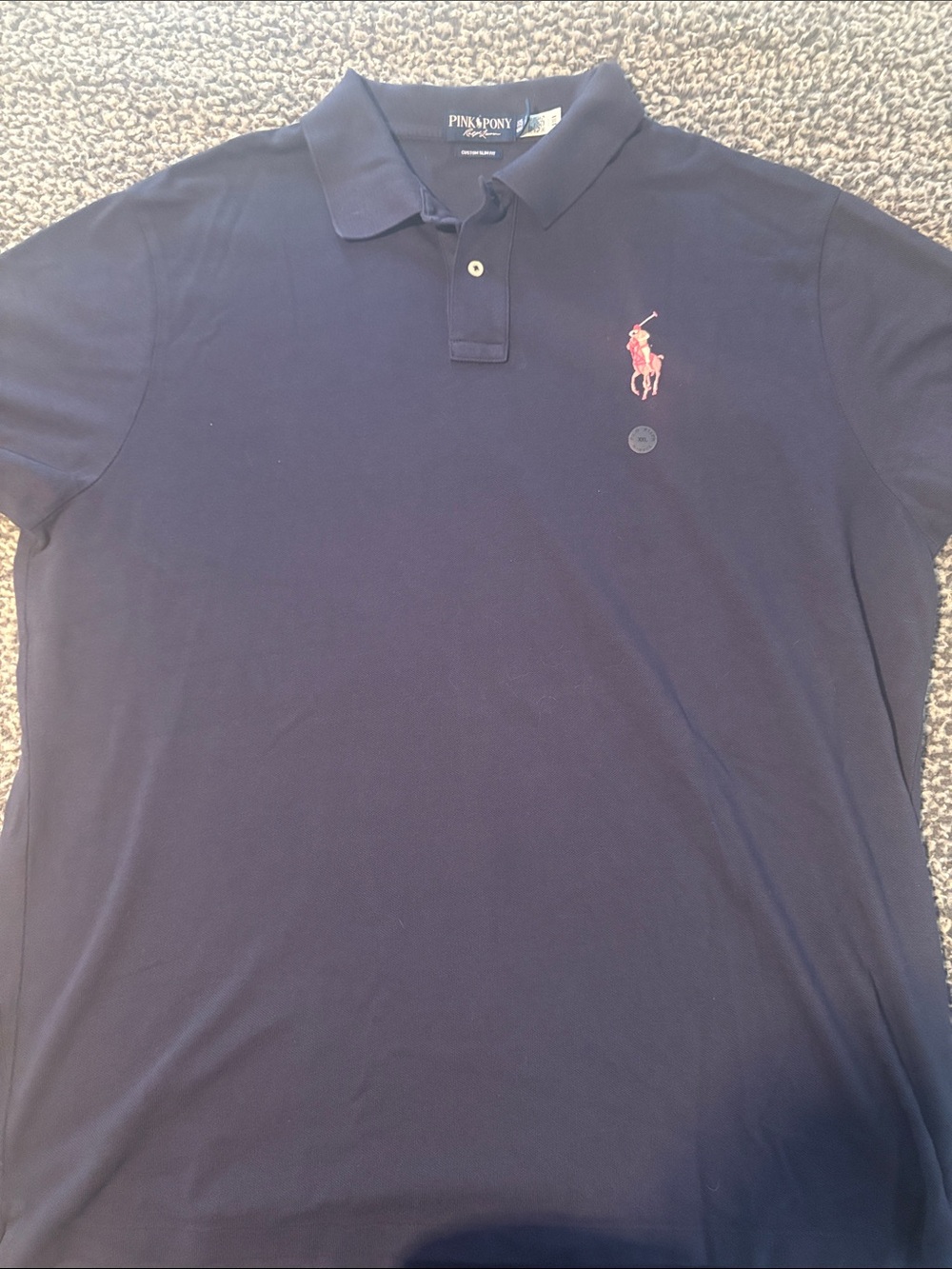 Polo Ralph Lauren Limited Edition Custom Made “Big Pink Pony” Knit Polo NWOT!